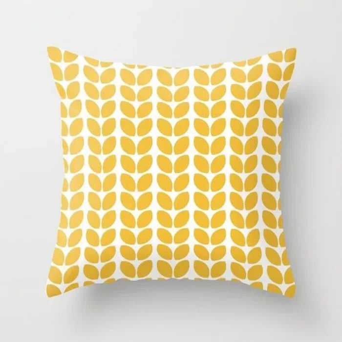 Yellow Giraffe Design Throw Pillow Cover for Home Decor by Axyaa