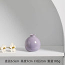 Axyaa Ceramic Base Ins Japanese Home Living Room Vase White Pink Purple Blue