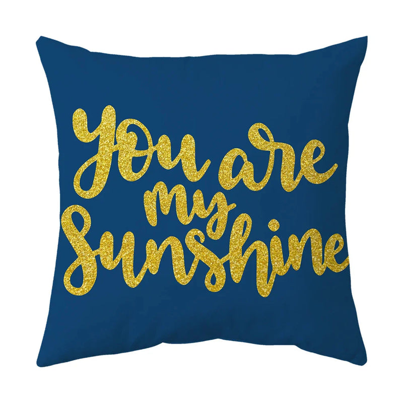 Axyaa Blue & White Daisy Cushion Cover: Elegant Home Decor for Living Room & Sofa