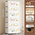 Axyaa Cartoon Storage Box: 1-6 Tier Rolling Organizer, 2 Colors - Bedroom/Living Room/Kitchen/Study