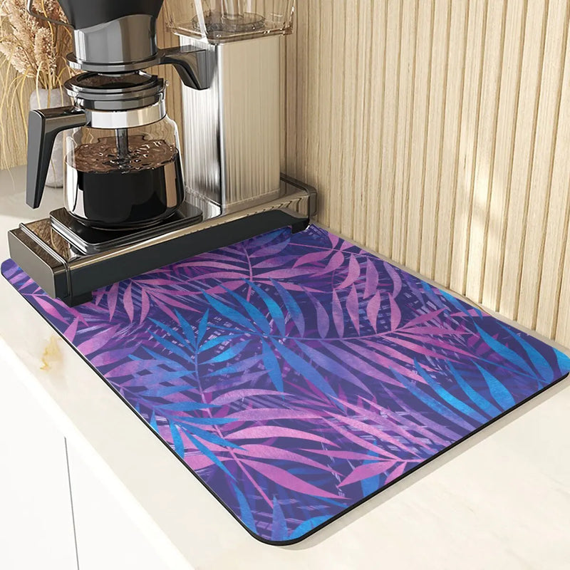 Silicone Leaves Pattern Table Placemat Coaster Set for Axyaa-Kitchen & Car