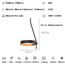 Axyaa Metal Acrylic LED Chandelier for Modern Living Room Decor