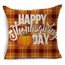 Axyaa Pumpkin Plant Linen Throw Pillowcases for Home Decor