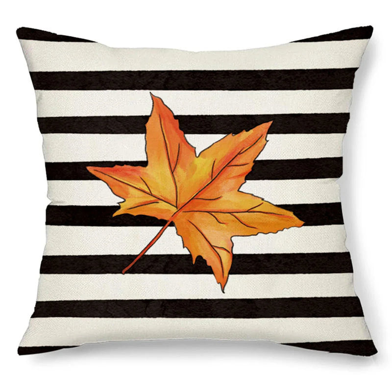 Harvest Pumpkin Truck Maple Leaf Pillow Case for Autumn Home Decor - Axyaa