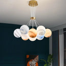 Axyaa Magic Bean Nordic Cream Chandelier - Modern Bedroom Lighting