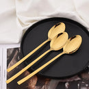 Axyaa 32-Piece Gold Stainless Steel Cutlery Set - Western Kitchen Flatware