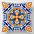 Colorful Geometric Flower Pillow Case by Axyaa: Simple Polyester Sofa Decorative Cover