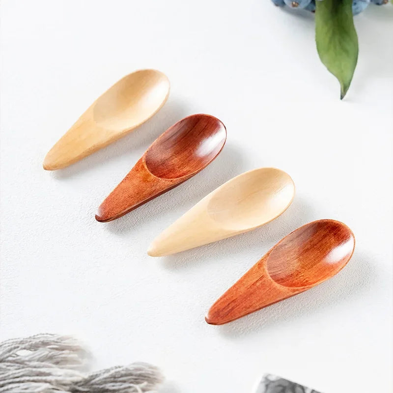 Axya Mini Wooden Spoon Tea Coffee Milk Powder Spice Salt Spoon