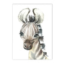 Axyaa Jungle Animal Name Canvas Print: Lion Zebra Wall Art Baby Kids Room Decor