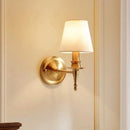 Axyaa Traditional Copper Wall Lamp E14 Led Light for Bedroom and Living Room