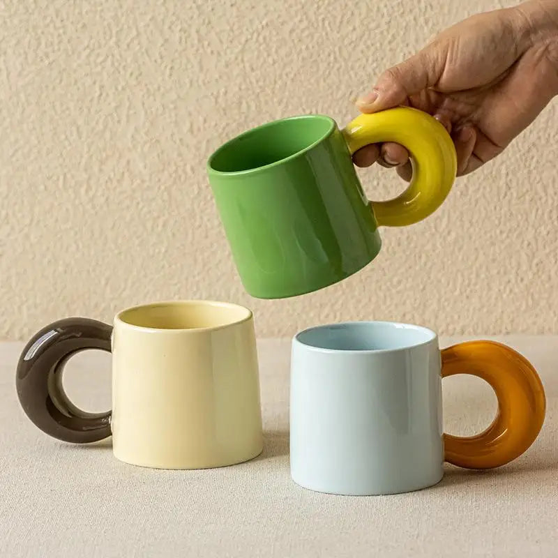 Axya Korean Style Ceramic Coffee Mug Set for Friends