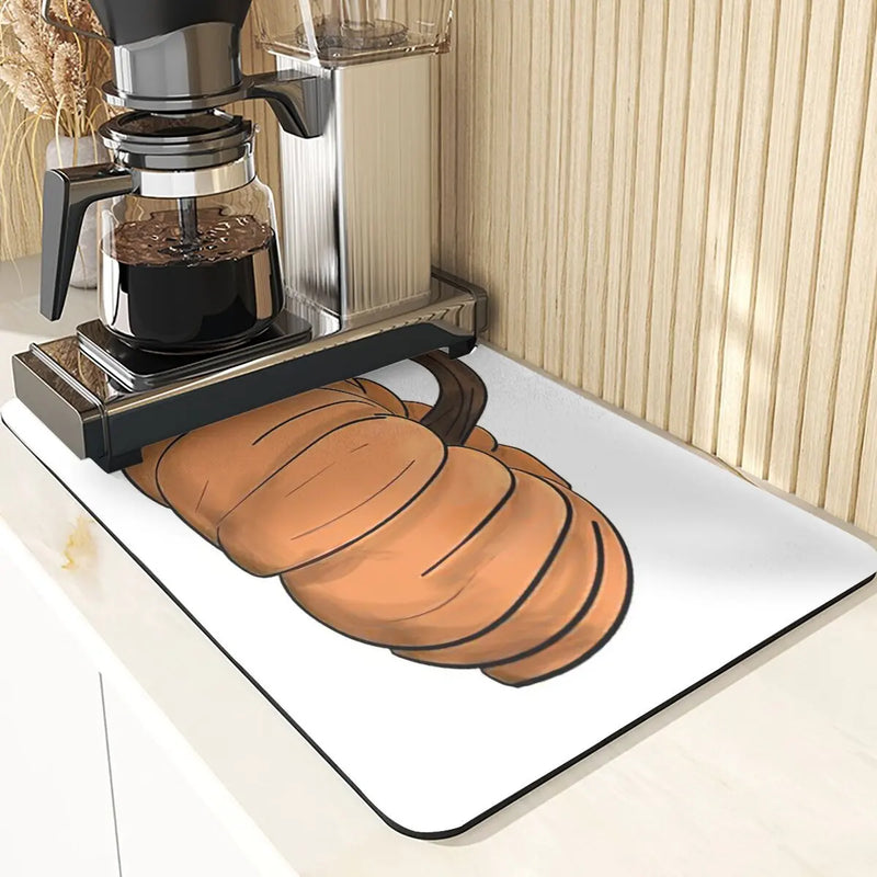 Axyaa Cute Turkey Pumpkin Kitchen Coasters Absorbent Non-Slip Thanksgiving Mat