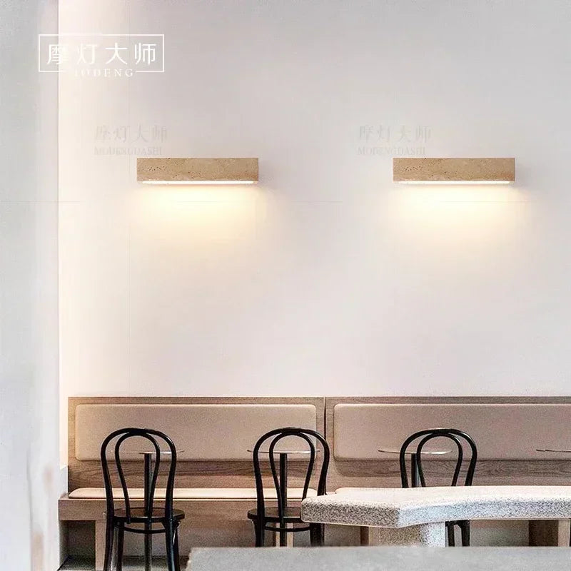 Axyaa Wabi Sabi Stone Wall Sconce Lamp for Bedroom & Living Room.