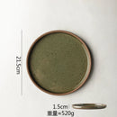 Axyaa Ceramic Plate Round Flat Breakfast Dessert Steak Sashimi Molecular Cuisine Tableware
