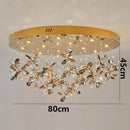 Axyaa Crystal Chandelier Pendant Light for Living Room Dining Room Ceiling Lighting