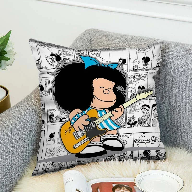 Axyaa Short Plush Throw Pillow Covers for Bed Pillows 45x45 Decorative Cushions
