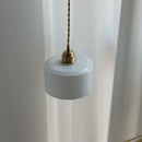 Axyaa White Glass Japan Style LED Pendant Lamp for Elegant Home Lighting
