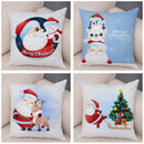 Axyaa Santa Little Penguin Pillowcase 45x45cm Merry Christmas Deer Cushion Cover