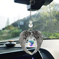 Axyaa Angel Wings Crystal Suncatcher Prism - Rainbow Maker Window Garden Car Decor