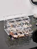 Axyaa Contact Lens Storage Box: Multi-Grid Daily Disposable CabinetTransparent Eye Rack - Large Capacity