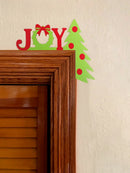 Axyaa Christmas Tree Door Topper Decoration Festive Holiday Hanging Decor for Entryways Home