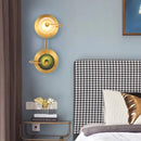 Axyaa Minimalist Glass Wall Lamp LED Sconces for Bedroom and Living Room