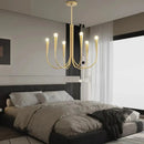 Nordic Luxury Chandelier Black/Gold Ceiling Pendant Light for Living Dining Room - Axyaa Brand