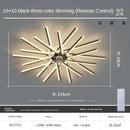 Axyaa Modern Ceiling Fan Light Remote Control 6 Speeds Black Chandelier