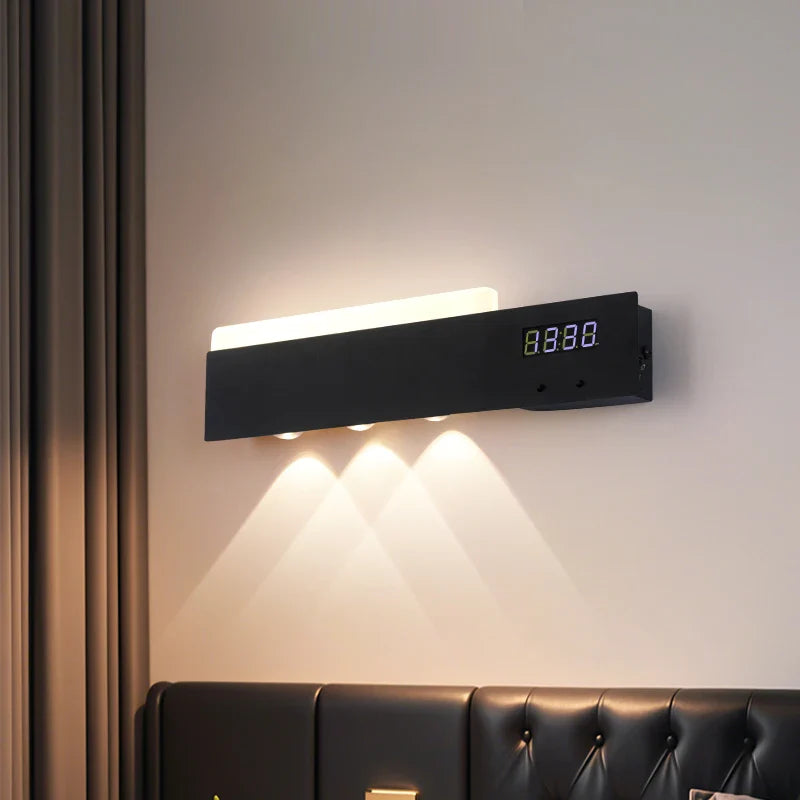 Axyaa Smart Indoor Wall Light with Digital Time Display for Home Decor