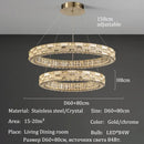 Axyaa Lux Crystal Chandeliers: Nordic Style LED Pendant Ceiling Lamps & Home Decor Lighting