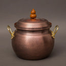 Axya Copper Soup Pot for Gas and Induction Cookers - Handmade Pure Copper Stewpot