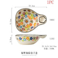 Axyaa Retro Double Ear Ceramic Bowls Set for Household Tableware