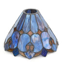 Yellow Stained Glass Lampshade 8" Feather Design - Axyaa Brand