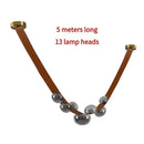 Axyaa Nordic Leather Glass Pendant Chandelier LED Lights Modern Home Decor