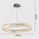 Axyaa Crystal Pendant Light for Living Room Dining Bedroom - Postmodern Design