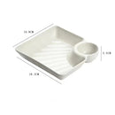 Axyaa Vinegar Space Snack Plate - Large Square Cookie Platter for Kitchen