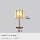 Axyaa Crystal Table Lamp 3000K E14 Bulb for Bedside Office Decoration