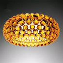 Axyaa Acrylic LED Pendant Chandelier Transparent Gold Floor Lamp