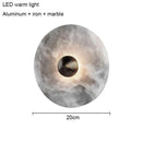 Axyaa Marble Round Wall Lamp for Bedroom Living Room Hotel LED Lighting