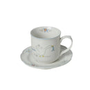 Axyaa Swan Floral Ceramic Mug Set Korean Style Breakfast Drinkware