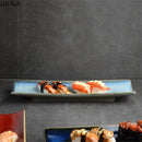 Axyaa Ceramic Sushi Plate Long Strip Plate Dim Sum Dish Molecular Cuisine Tableware