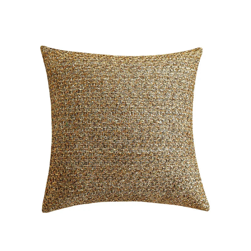 Axyaa Christmas Yarn-dyed Gold Wool Knitted Cushion Cover for Room Decoration