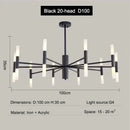 Axyaa Luxury Multi-Head Ceiling Chandelier LED Lighting Fixtures