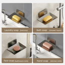 Axyaa Bathroom Soap Dish Holder Wall-Mounted Drain Space Aluminum Shower Shelf