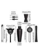 Axyaa Matte Black Cocktail Shaker Set for Home Bartending