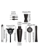 Axyaa Cocktail Shaker Set Matte Black Bartender Kit Barware Tools Home Bar