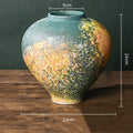 Axyaa Retro Chinese-style Porcelain Flower Vase Set - Earthenware & Kiln-transformed Accessories