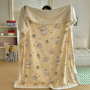 Axyaa Cartoon Print Lambs Wool Blanket: Soft and Cozy Throws for Sofa, Office, and Naps