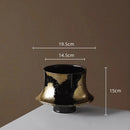 Axyaa Gold Foil Ceramic Vase for Flower Arrangements & Home Decor