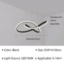 Axyaa Modern Aluminum LED Pendant Chandelier for Dining Kitchen Living Room
